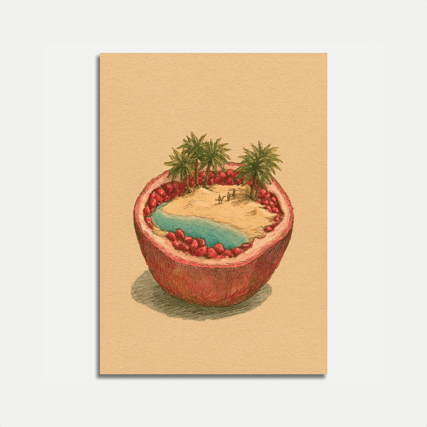 Wüsten-Oase-Paradies-Poster