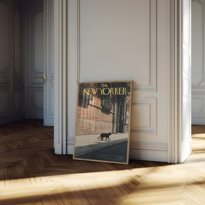 Black Cat New York Street Poster