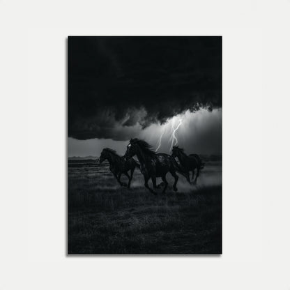 Cavalli Selvaggi Tempesta di Fulmini Poster