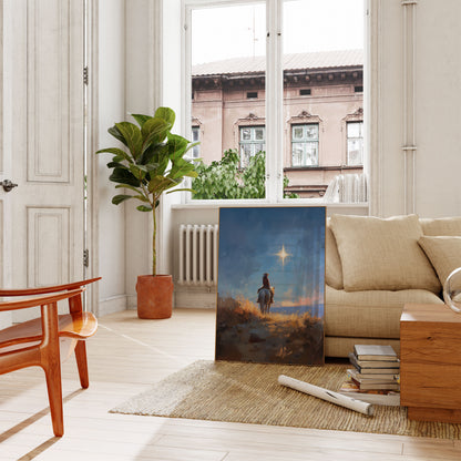 Lone Rider's Celestial Journey Poster