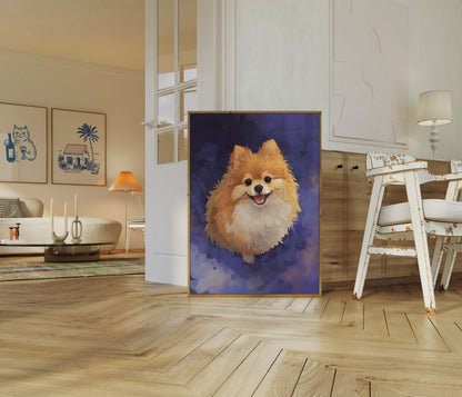 Fluffy Pomeranian Smile Poster