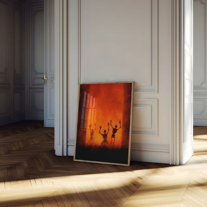 Skeletdans i flammernes dans Plakat
