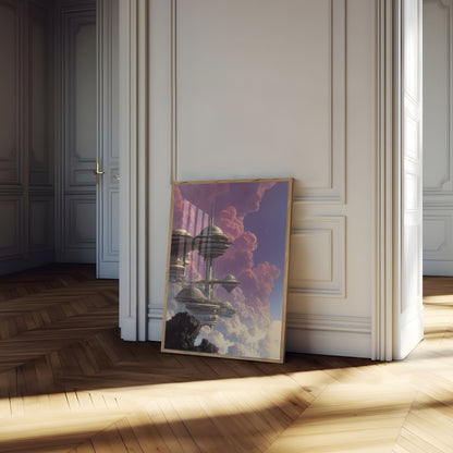 Poster della Cittadella Futuristica nel Cielo