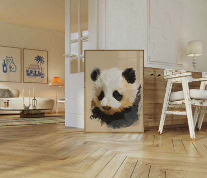 Gentle Panda Portrait Poster