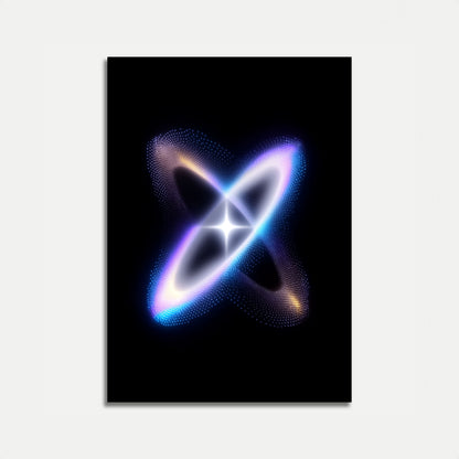 Poster Farfalla Digitale Luminescente