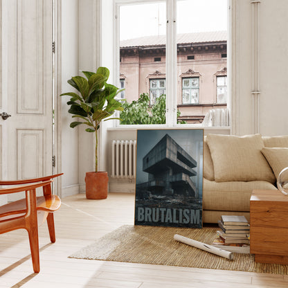 Brutalist Architecture Monument Poster