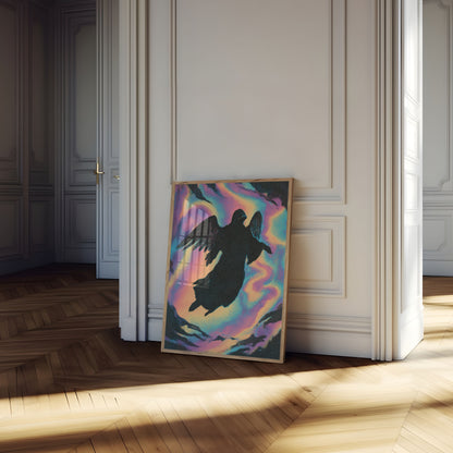 Himmelsk Englesilhuett Plakat