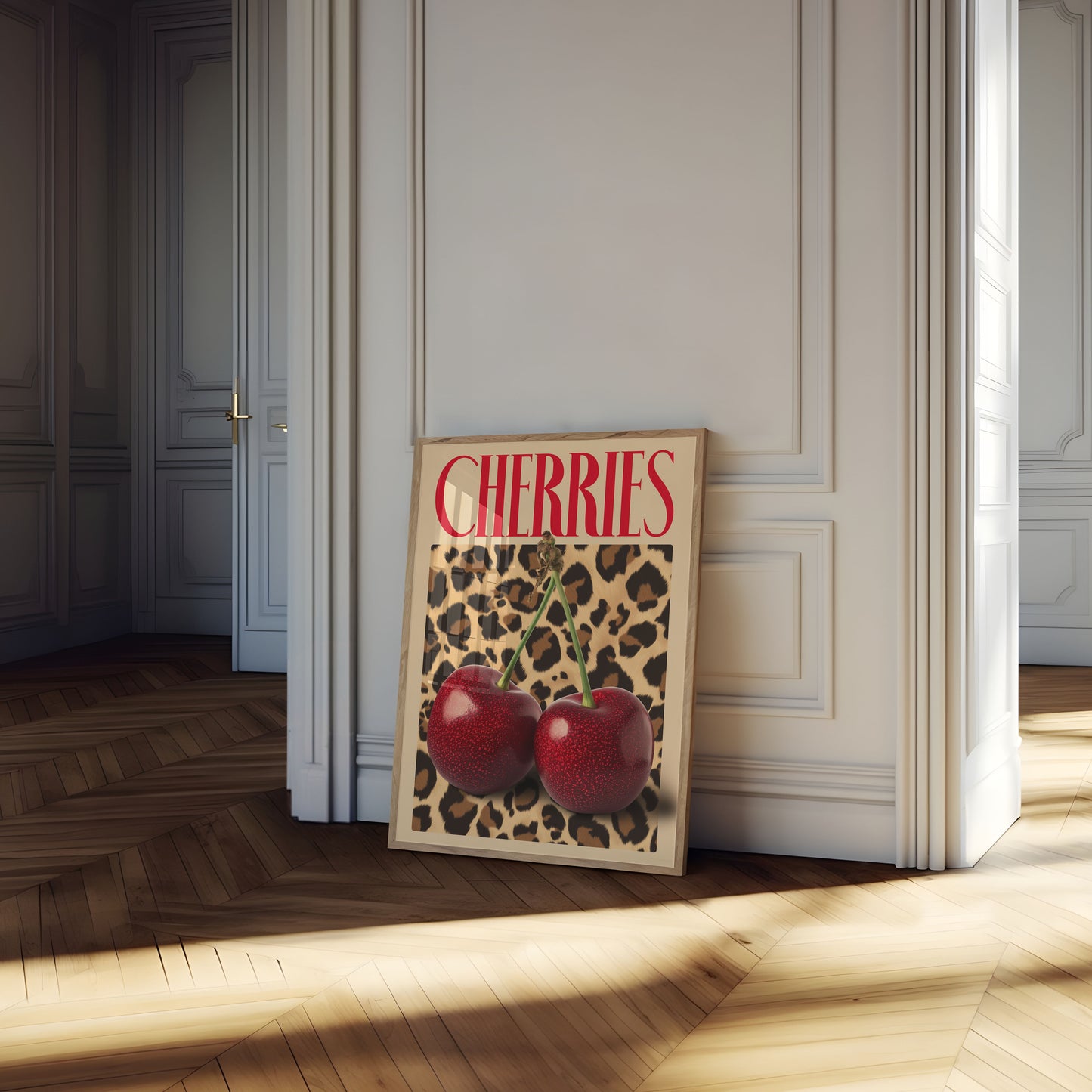 Luxurious Red Cherries Poster