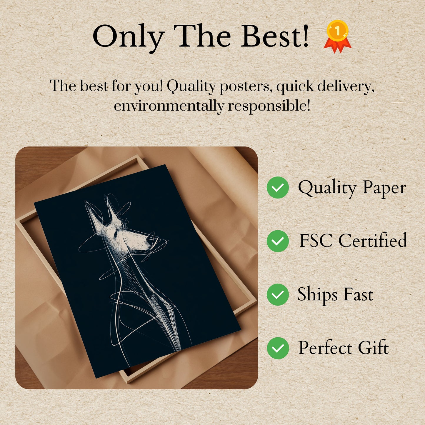 Abstract Dog Silhouette Poster