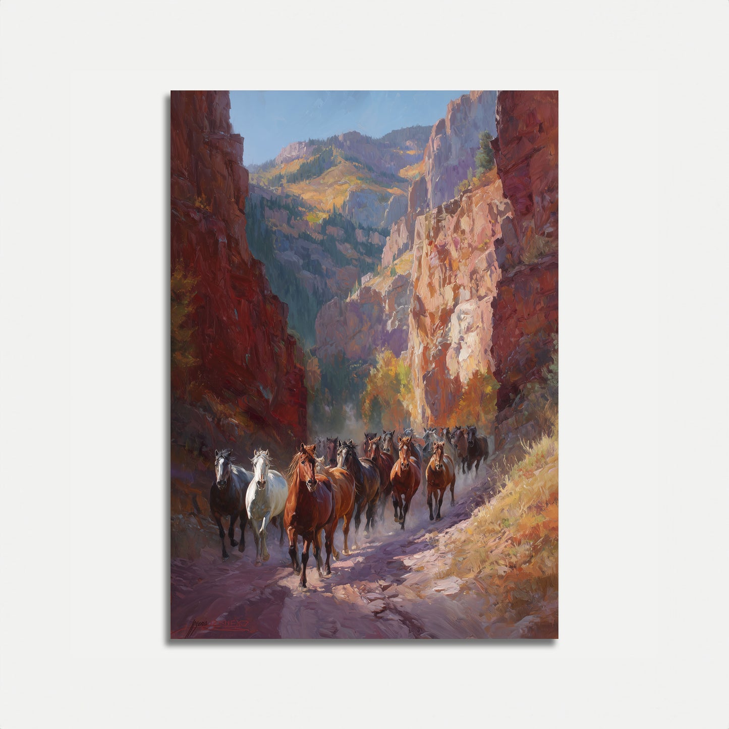 Wild Horses Canyon Trail Poster