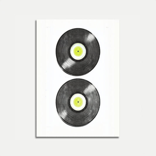 Vintage Vinyl Record Music Poster