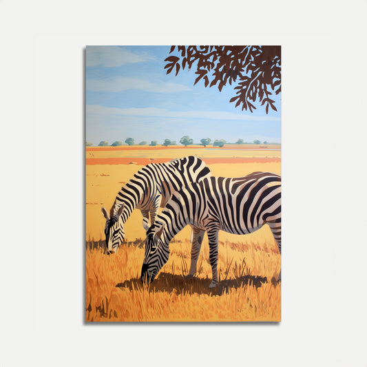 African Savanna Zebra Poster