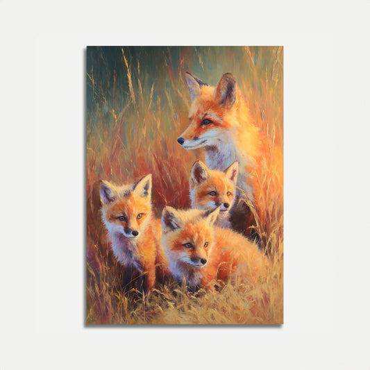 Fox Family in Golden Fields Poster

Rävarfamilj i gyllene fält affisch