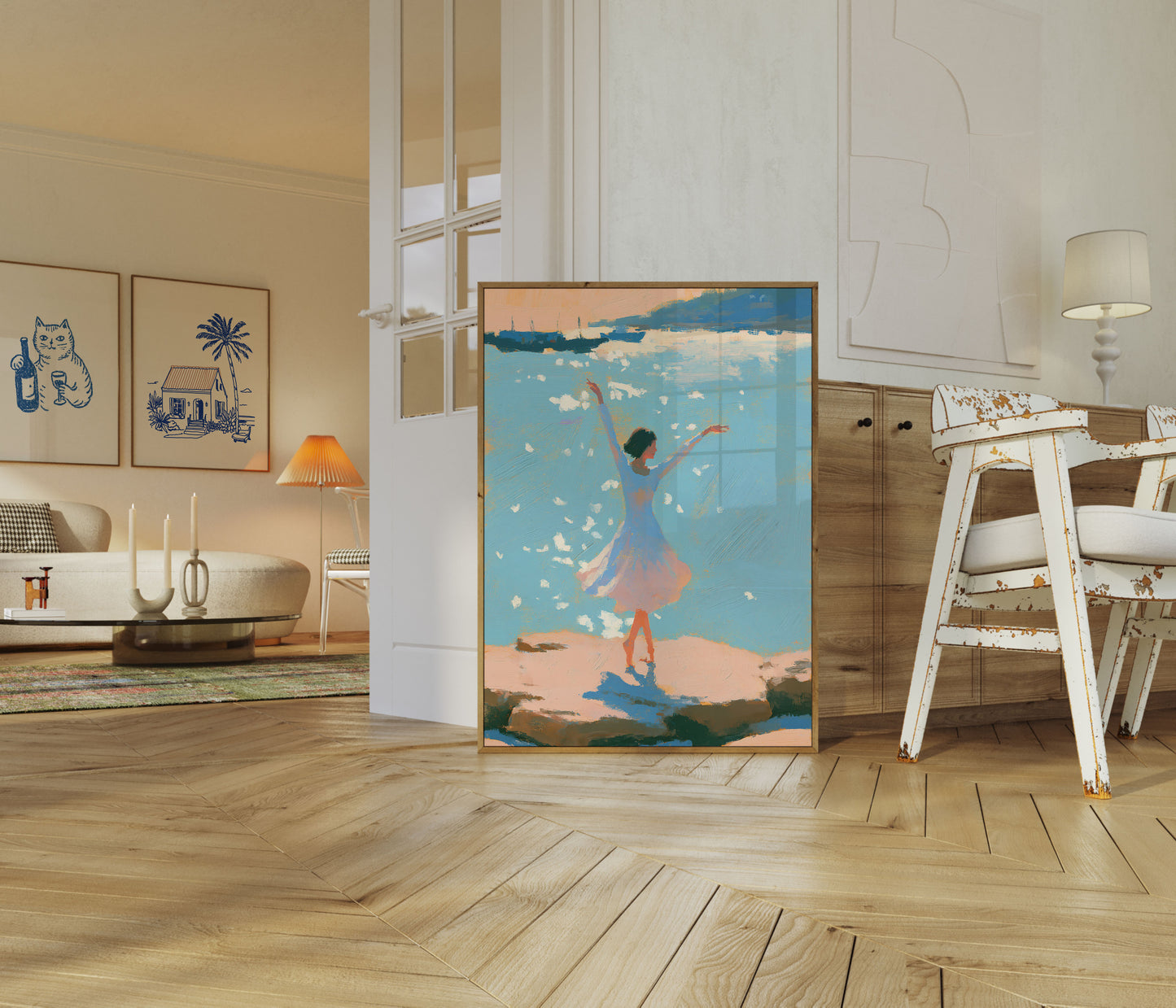 Joyful Freedom by the Sea Poster