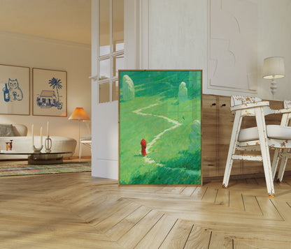 Monk Walking Sacred Path Poster