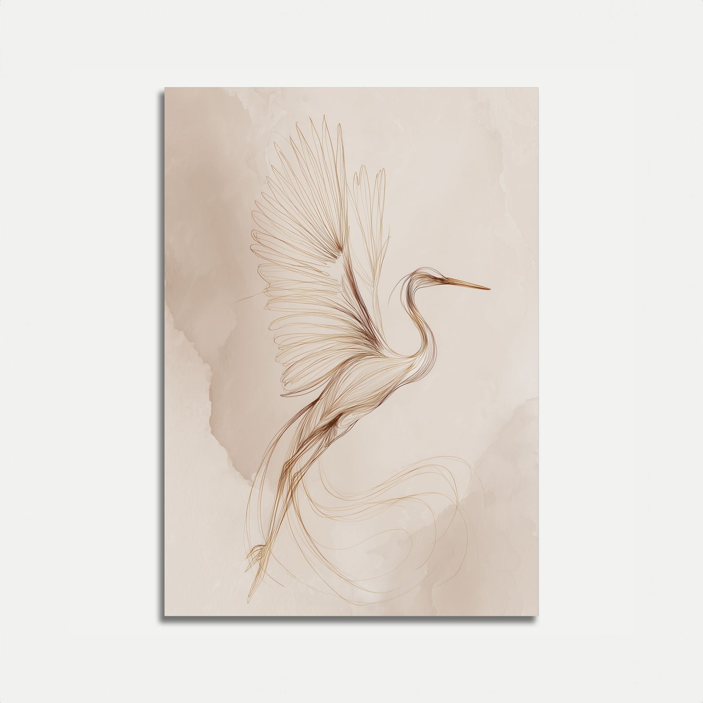 Elegante Reiger in Vlucht Poster