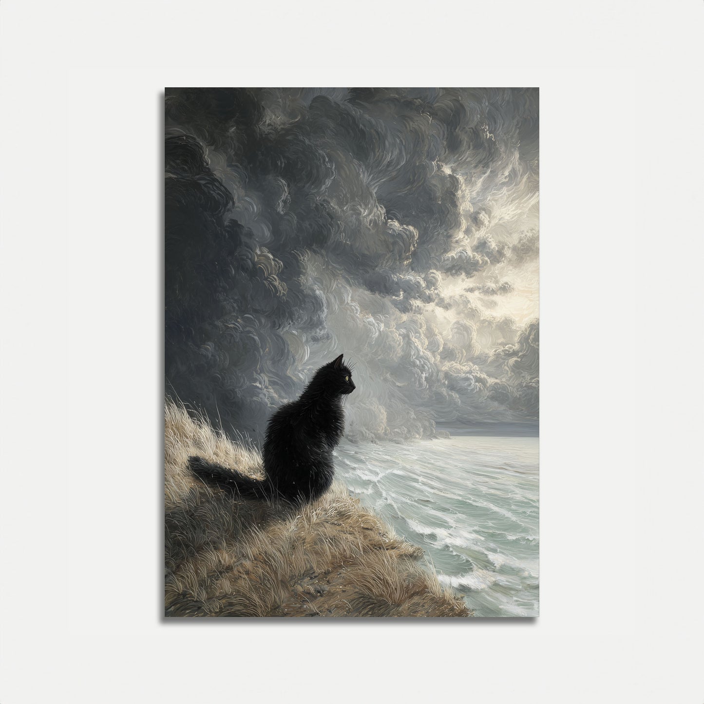 Schwarze Katze Sturm-Beobachtungs-Plakat