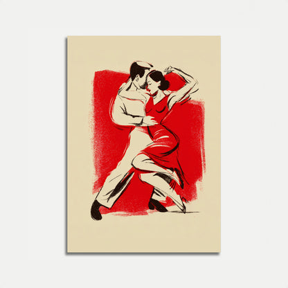 Póster Abrazo de baile apasionado