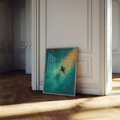 Affiche Vol Océanique de la Raie Manta