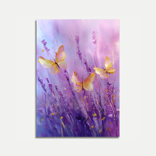 Lavender Butterfly Dance Poster