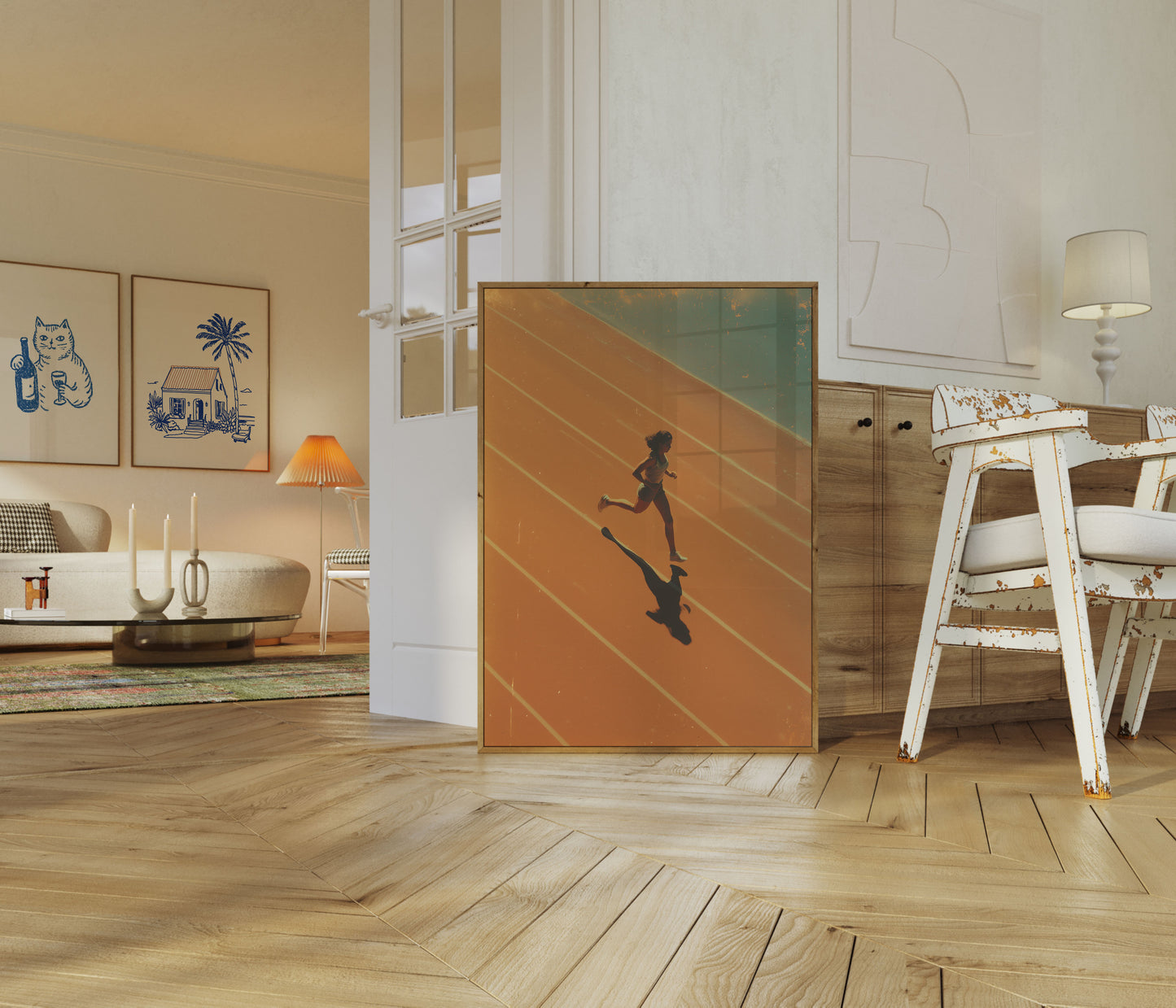 Golden Hour Running Spirit Poster