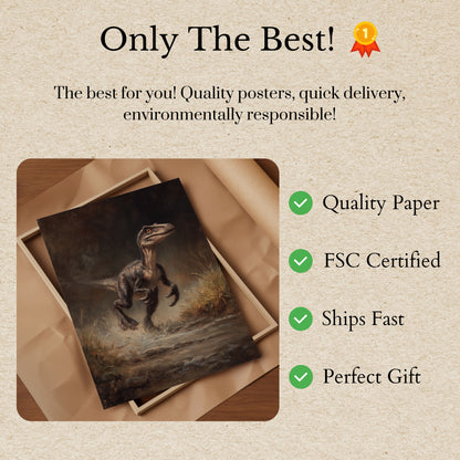 Velociraptor Hunter Wilderness Poster