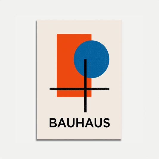 Bauhaus Geometric Composition Poster