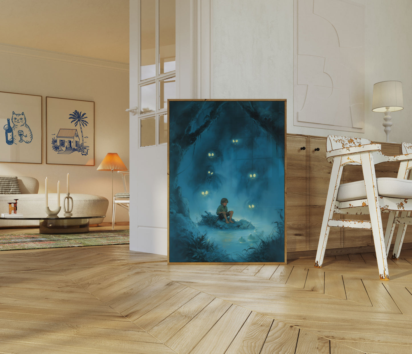 Child in Mystical Forest Poster