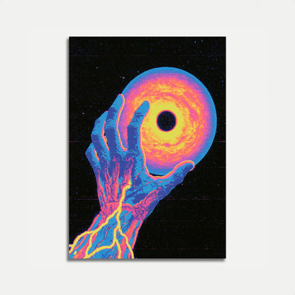 Cosmic Hand Holding Planet Poster