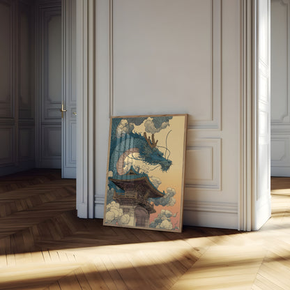 Mystic Dragon Temple Poster