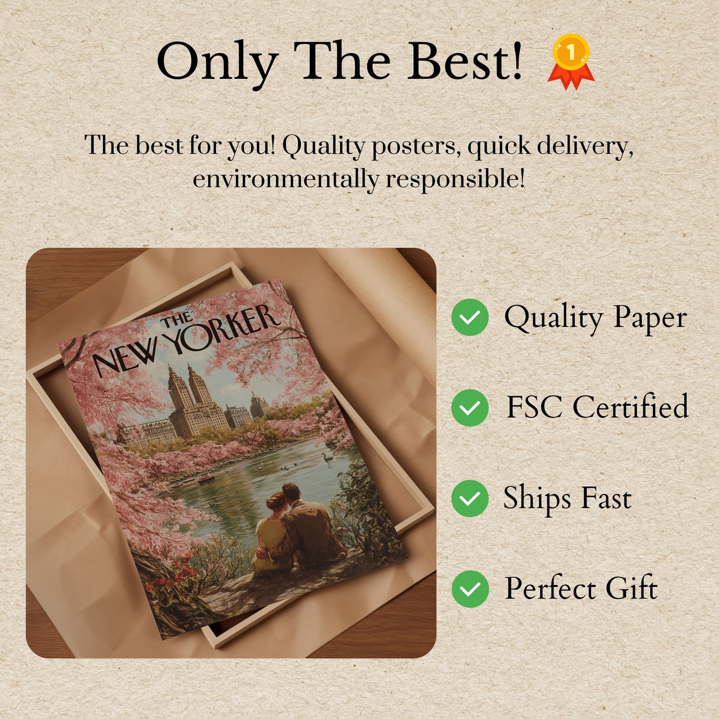 New York Cherry Blossom Moment Poster