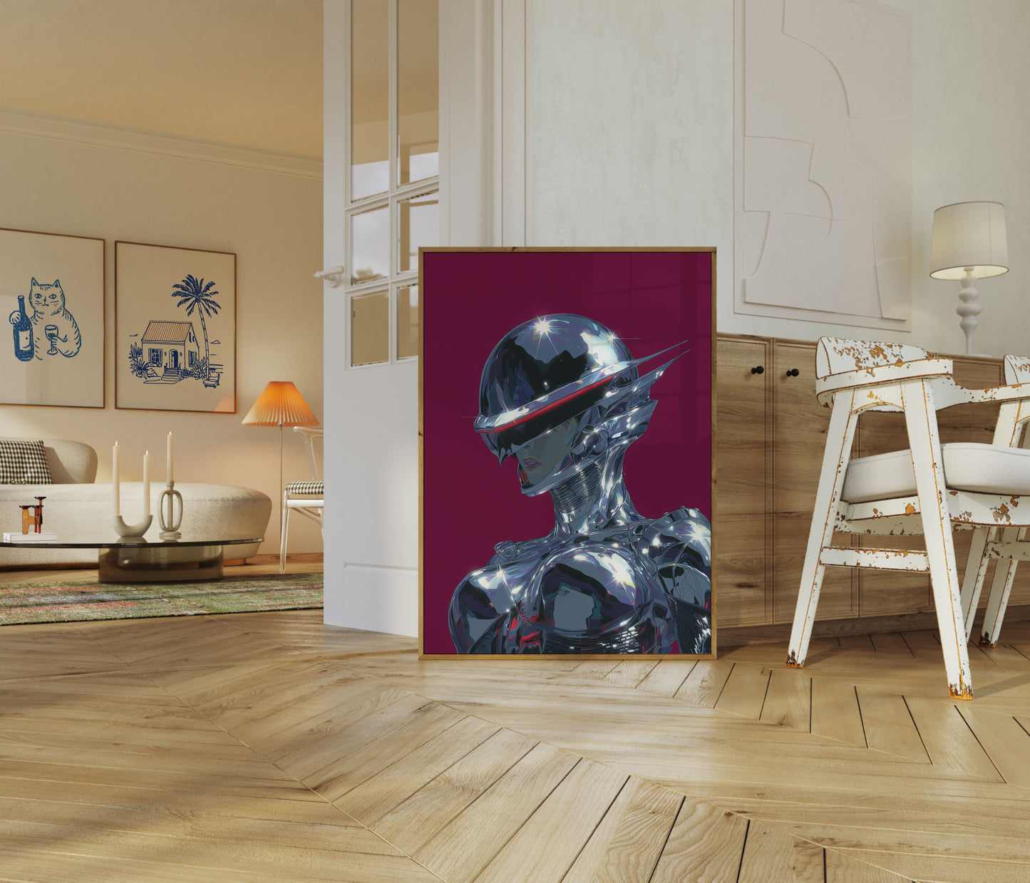 Chromatic Cybernetic Goddess Poster