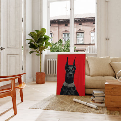 Elegancki Poster Klejnot Dobermana