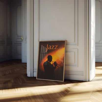 Jazz Musiker Silhuet Plakat