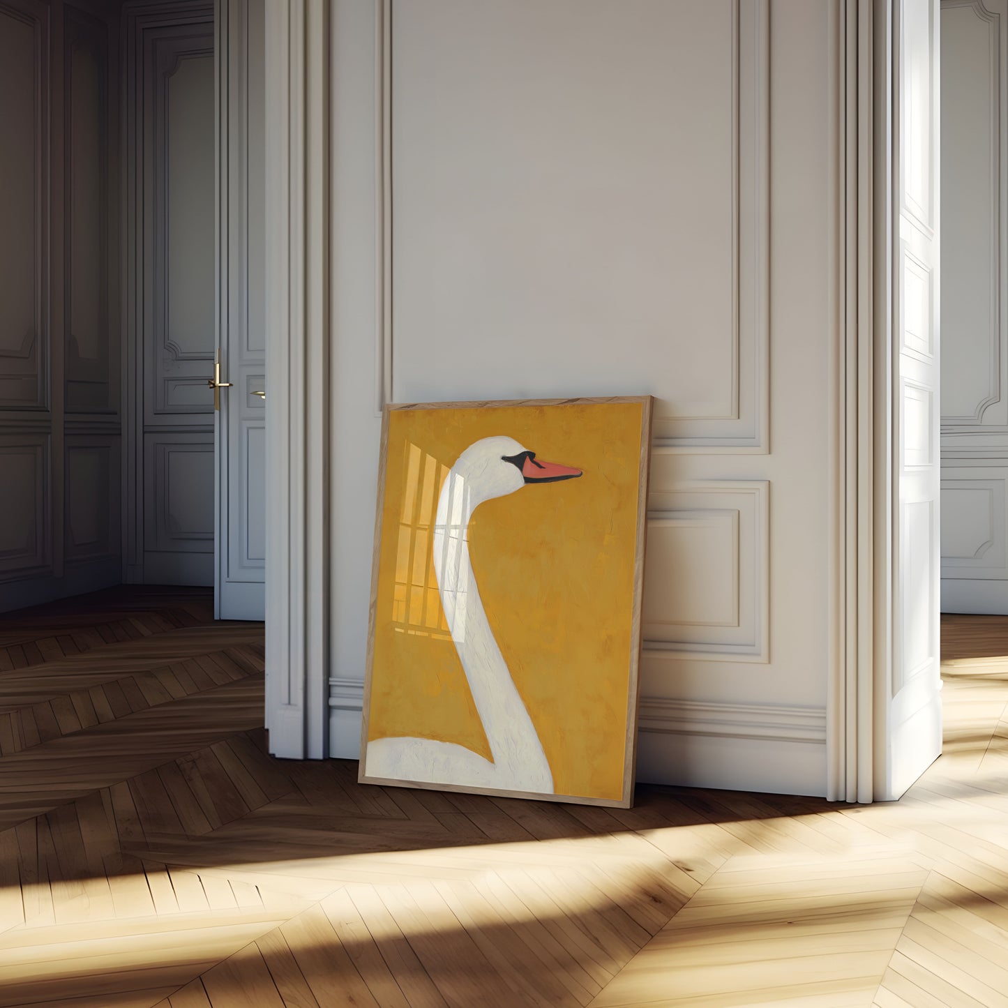 Elegant White Swan Poster