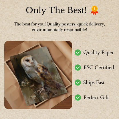 Barn Owl Nature Poster