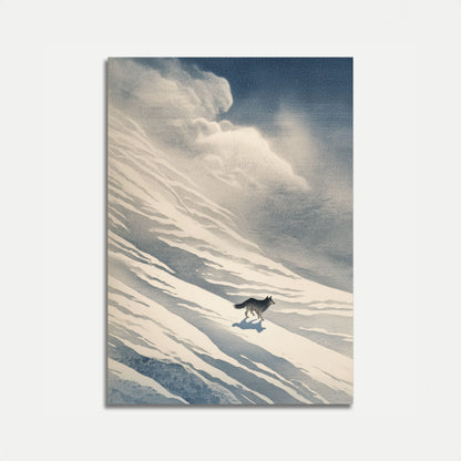 Wolf Running Through Snow Poster