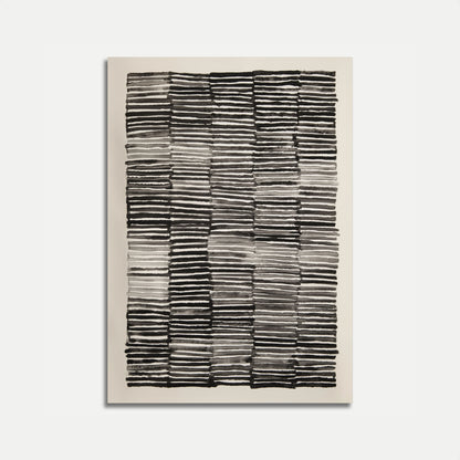 Abstract Black and White Lines Poster