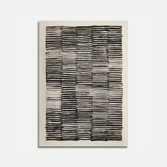 Abstract Black and White Lines Poster
