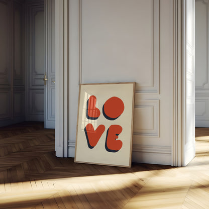Love Typography Modern Poster
