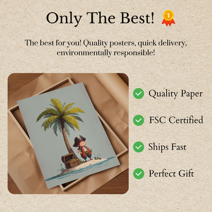 Tiny Pirate's Treasure Island Poster