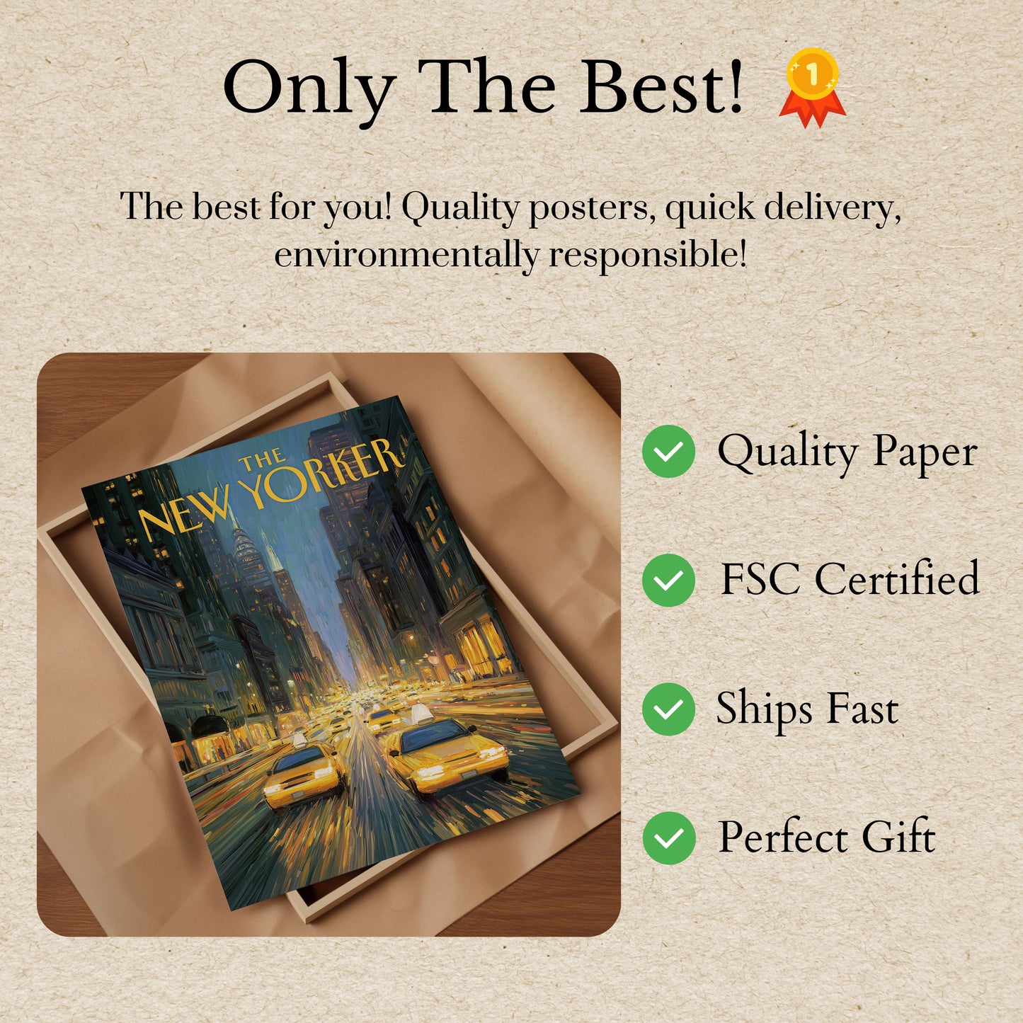 New York City Night Lights Poster