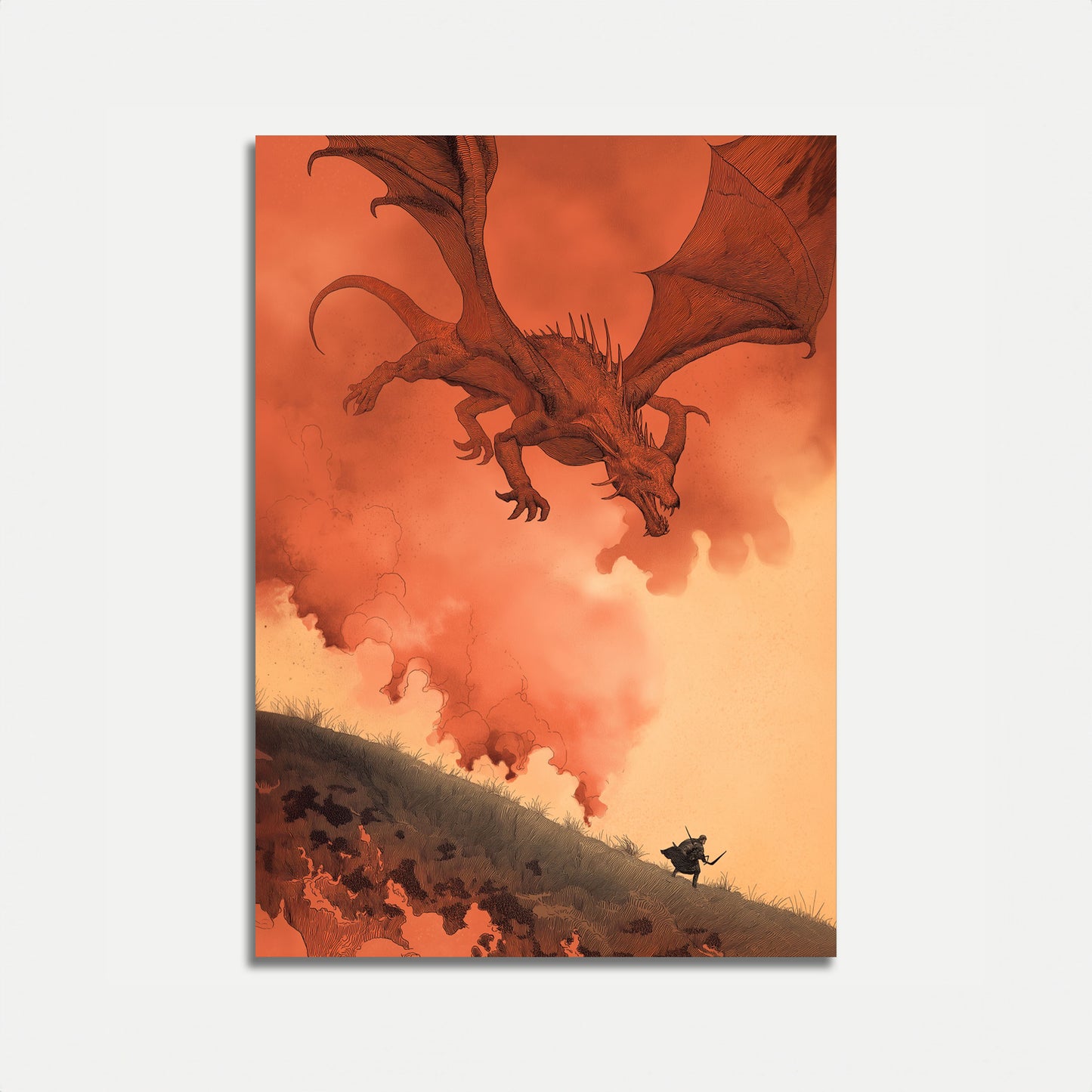 Póster de El ardiente descenso del dragón