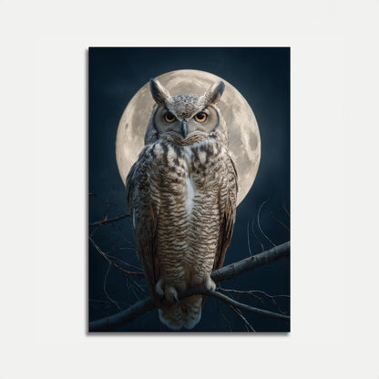 Poster della Maestosa Civetta al Chiaro di Luna