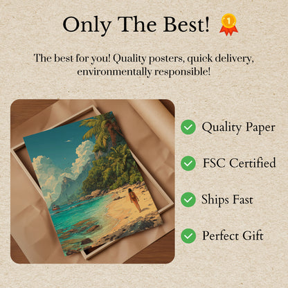 Plakát s Tropickou Plážovou Dobrodružstvím