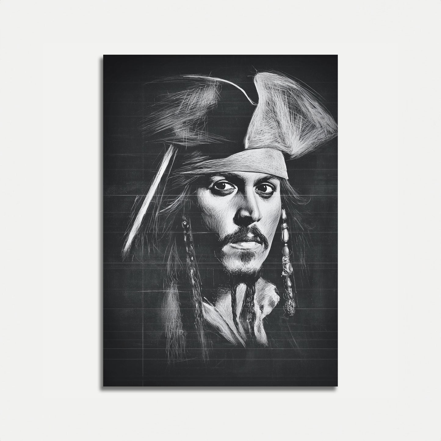 Pirate Captain Sketch Poster