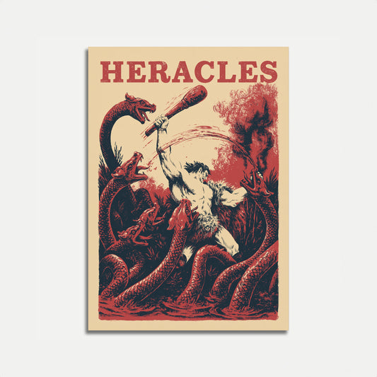 Póster de Hércules luchando contra la Hidra