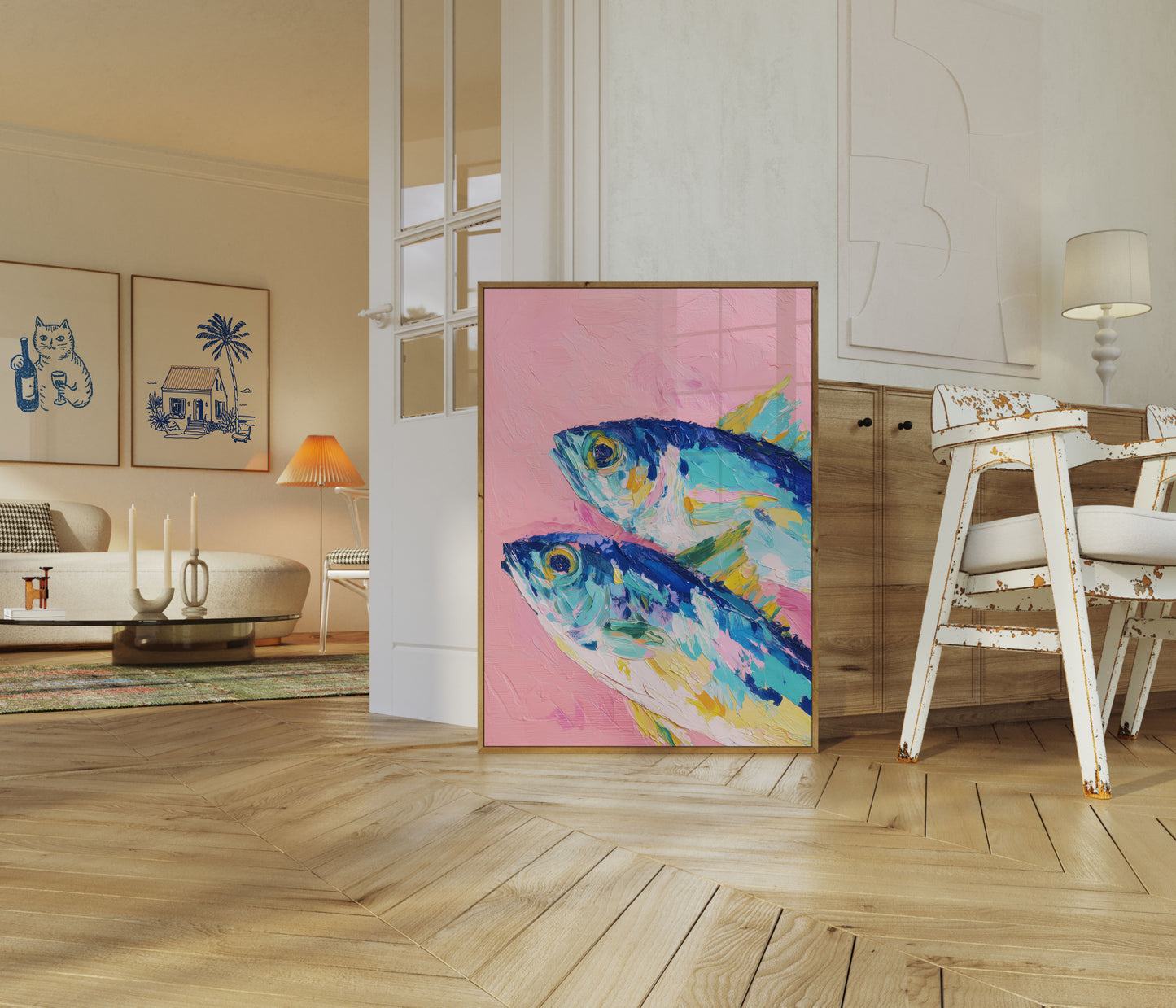 Colorful Swimming Fish Poster