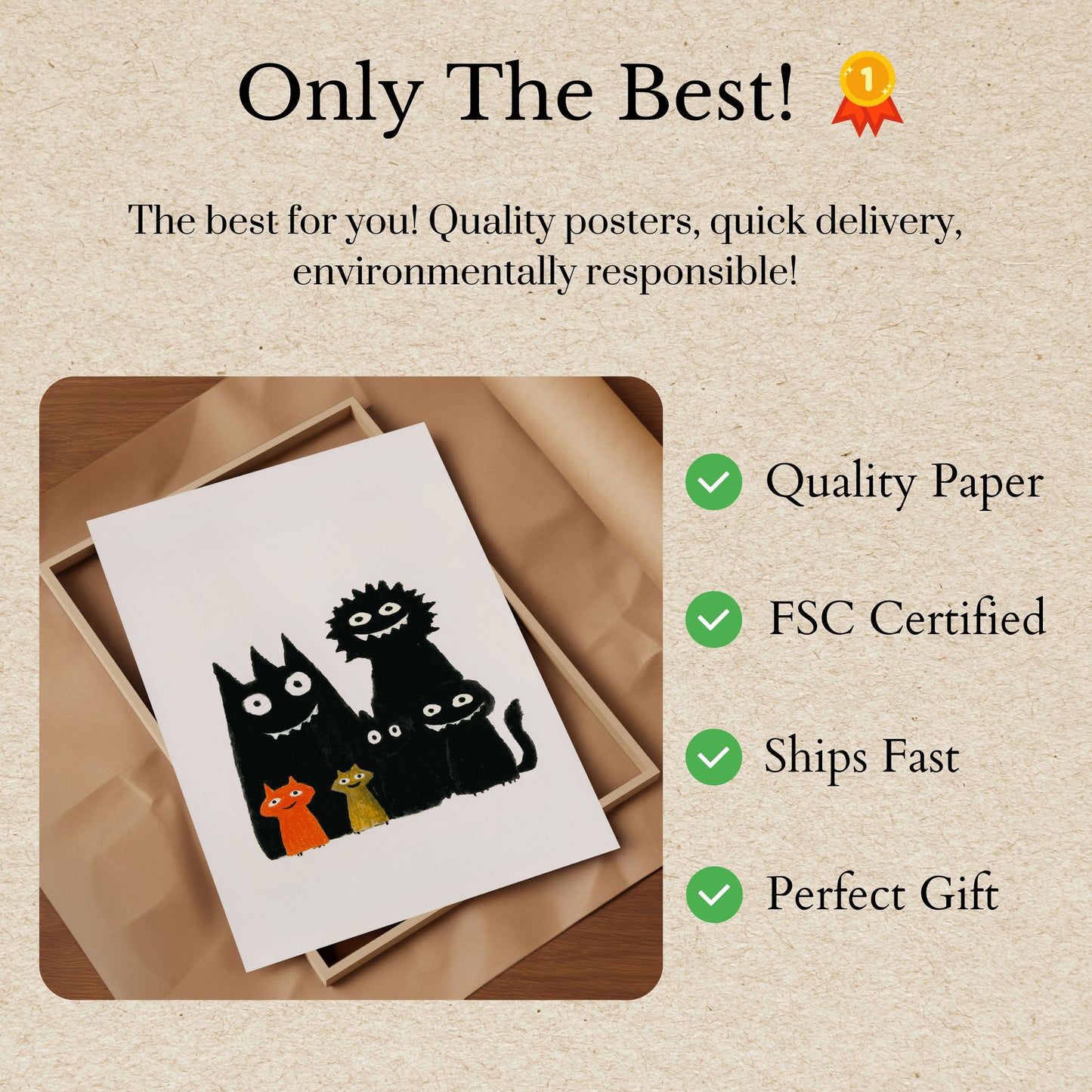 Funny Cats Family Poster