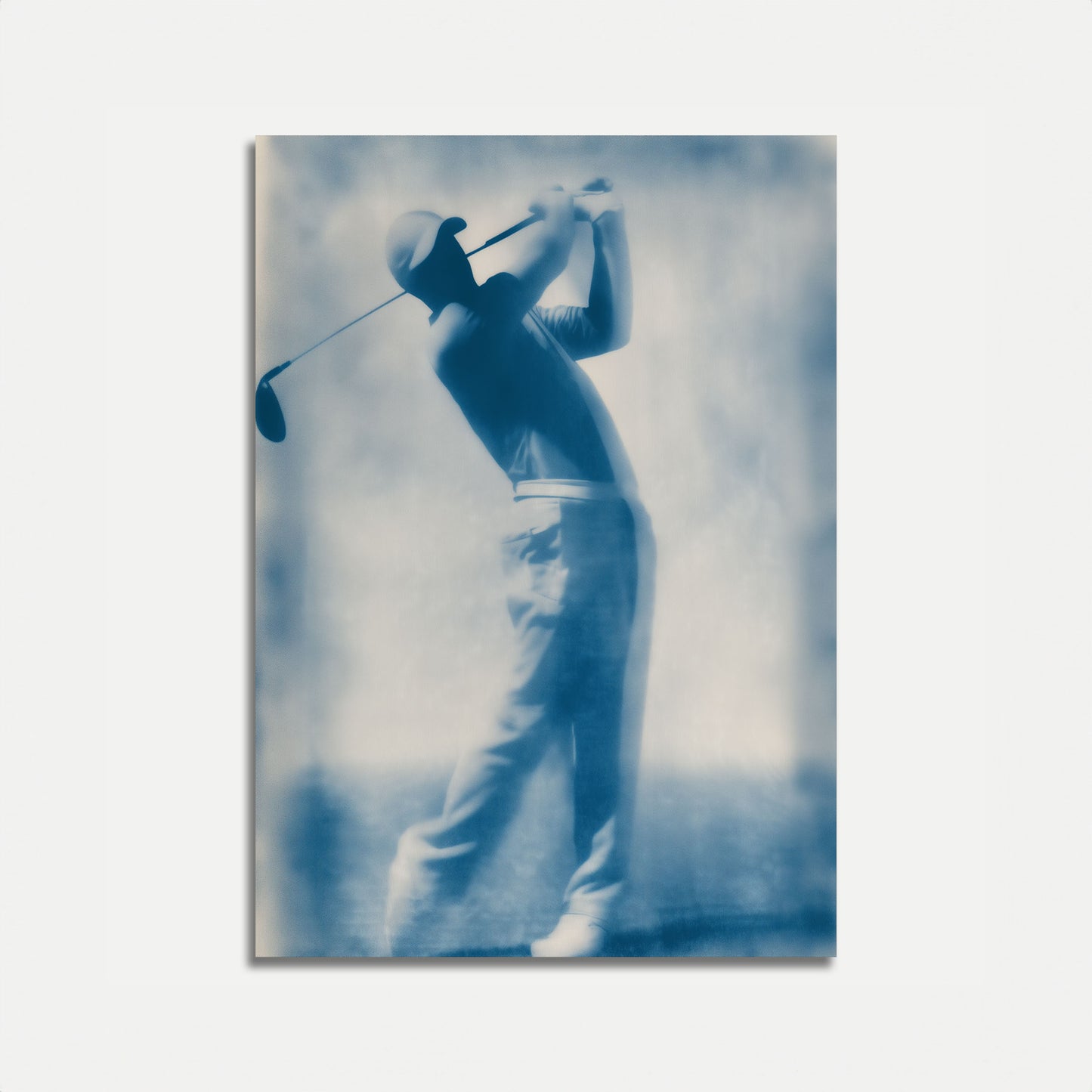 Swing in Blue Golfer Poster